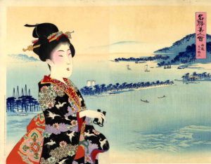 Yōshū Chikanobu Ama no Hashidate nella provincia di Tango