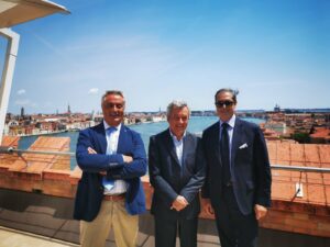 Ilario Ierace, Giulio Biasion, Antonello Dè Medici presenti alla conferenza stampa di TDF di Venezia del 21/07/2020